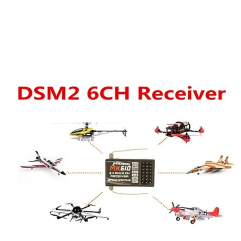 DSM2 MK610 AR6100 2.4G 6CH RC  - Drone Racing Receiver recension och pris