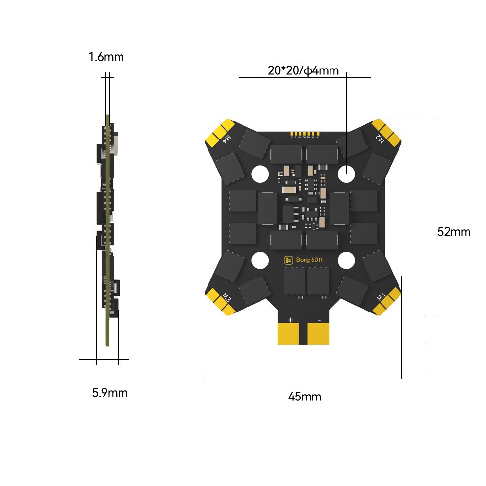 iFlight Borg Mini H7 (ICM42688 - Drone Racing Frame recension och pris