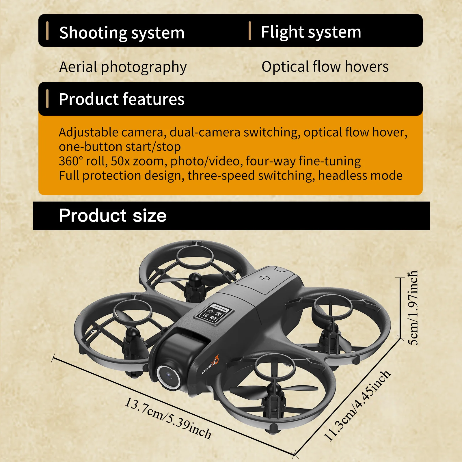 YL3 Foldable Travel Drone, HD  - Drone Racing Camera recension och pris